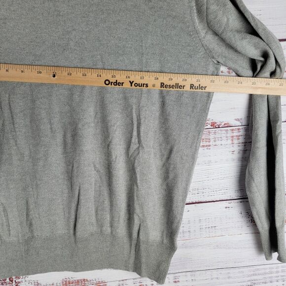 Banana Republic Luxury Blend Sweatshirt Mens Size L Gray Preppy Silk Blend - Picture 7 of 9